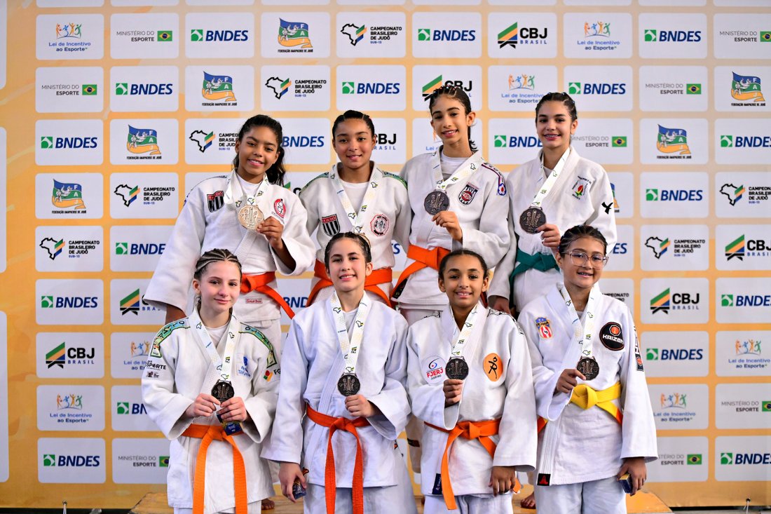Judocas medalhistas no Campeonato Brasileiro Sub-13 2026, em Macapá